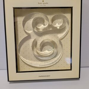 Kate Spade Clear Ampersand Paperweight
